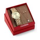 Kit Relógio+Semijoias Mondaine Dourado Feminino 32600LPMKDE1K1