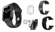 Kit Relogio Smartwatch Series 8 W28 Pro Watch 8 Recebe Ligaçoes Notificaçoes Gps Nfc Microwear