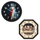 Kit Relógios Santa Ceia Oitavado Jesus Misericordioso Redond