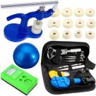 Kit relojoeiro prensa+bola+medidor+estojo ferramenta relógio
