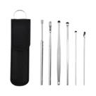 Kit Removedor De Cera De Ouvido Em Aço Inoxidável 6 Peças - Ferramenta De Limpeza De Ouvido Com Kit Removedor De Cera De Ouvido Em Aço Inoxidável 6 Peças - Ferramenta De Limpeza De Ouvido Com