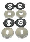 Kit Reparo Espelho Roseta Avulsa fechadura porta chave interna Quarto Sala Cromado inox polido