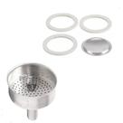 Kit Reparo Funil Filtro E Borrachas Para Cafeteira Italiana / Moka De Alumínio Kit Reparo Funil Filtro E Borrachas Para Cafeteira Italiana / Moka De Alumínio