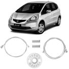 Kit Reparo Maquina Vidro Elétrico Honda New Fit Portas Dianteiras Lado Direito e Esquerdo Com Roldana Cabos De Aço