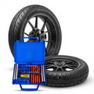 Kit Reparo Pneu Carro Macarrão Moto Remendo Conserto Maleta 12 Peças