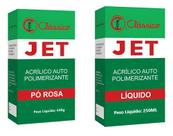 Kit Resina Acrílica Auto Jet Pó Rosa 440g + 250ml Clássico Kit Resina Acrílica Auto Jet Pó Rosa 440g + 250ml Clássico