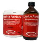 Kit Resina Acrílica Auto Pó Incolor 450g + Líquido 250ml Cola Triunfo