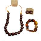 Kit Resina Conjunto Brinco, Colar e Pulseira - USO E REVENDA