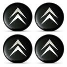 Kit resinado jogo 4 emblema de calota 48mm citroen preto