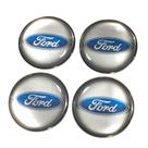 Kit resinado jogo 4 emblema de calota 48mm ford cinza