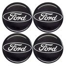 Kit resinado jogo 4 emblema de calota 48mm ford preto