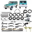Kit Restauração Maçaneta Borracha Porta Vidro Rural Willys
