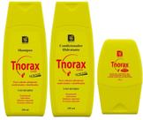 Kit restaurador capilar tnorax max (shampoo+condic.+ tonico) natuflores