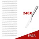Kit Restaurante Faca De Reforçada Inox 240 Pçs Bar / Casa