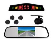 Kit Retrovisor Lcd Camera Sensor De Estacionamento Volkswagen Voyage