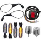 Kit Retrovisor Punho F800 Cb500 Peso Cromado Pcx 4 Pisca Led Kit Retrovisor Punho F800 Cb500 Peso Cromado Pcx 4 Pisca Led