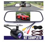Kit Retrovisor Visor Espelho Tela Lcd Veicular + Câmera De Ré