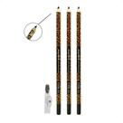 Kit Revenda 3 Lápis Para Delinear Olhos Preto Matte Pink 21