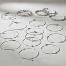 Kit Revenda 50 Pulseiras Femininas em Aço Inox