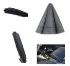 Kit Revestimento Couro Capa Coifa Câmbio Manual e Alavanca Freio de Mão Honda Fit 2009 a 2014