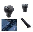 Kit Revestimento Couro Manopla Câmbio Manual e Alavanca Freio de Mão Honda Fit 2004 a 2008