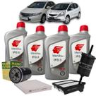 Kit Revisão 4 Litros de Óleo 0W20 100% Sintético Idemitsu + Filtros de Óleo + Combustível + Ar City Fit 2009 até 2014 1.4/1.5 16V Flex