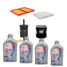 Kit Revisão 4 Litros de Óleo Shell Helix 5W40 Sintético HX8 + Kit de Filtros Mann Filter VW Polo 1.0 TSI Flex 2017 em diante