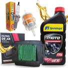 Kit Revisão Biz 125 Ipiranga 10w30 Filtros e Vela Ngk