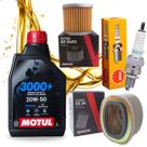 Kit Revisão Para Suzuki Burgman 125i 2011 Em Diante Motul 20w50 Filtros e Vela Ngk