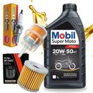 Kit Revisão Para Suzuki Yes 125 Mobil 20w50 Filtros e Vela Ngk