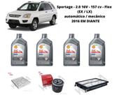 Kit revisao troca de oleo kia sportage 2.0 16v 2016 diante