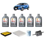 Kit revisão troca de oleo nissan kicks 1.6 2016 diante shell