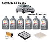Kit revisão troca de oleo sonata 3.3 v6 2005 à 2006 shell