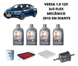 Kit revisão troca de oleo versa 1.0 2015 em diante shell