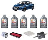 Kit revisão troca de oleo versa 1.6 2011 a 2020 shell