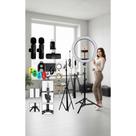 Kit Ring Light 10" + Tripé 2m + Mic Duplo: Grave Profissiona