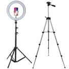 Kit Ring Light 26cm Profissional Usb com Tripé 2m + Tripé Ajustavel 100cm