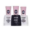 Kit Risqué Diamond Gel 3 Top Coats Efeito Cristal, Efeito Paetê e Top Coat Fixador