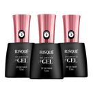 Kit Risqué Diamond Gel Top Coat Fixador 9,5ml - 3 Unidades