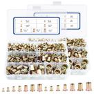 Kit Rivet Nut JROUTH 812 unidades de aço carbono com tamanhos SAE e métricos