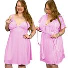 Kit Robe Roupão e Camisola Amamentação Plus Size Roupa de Dormir e BanhoTamanho Grande