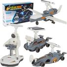 Kit robo solar 4 em 1 exploracao lunar robotica educativo astronauta aviao geek crianca brinquedo montar