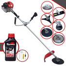 Kit Roçadeira Profissional Anmax CG430-P À Gasolina 43cc 2HP 9.000rpm + ÓLEO TOYAMA 2T Com Carretel de Nylon + Faca 2 Pontas + Faca 3 Pontas + Faca 40 Dentes + Faca 80 Dentes + Escova de Aço Circular