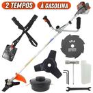 KIT Roçadeira Profissional Vulcan VR260P 2T 26CC 0,9CV + Faca 8 Pontas Tamanho 200mm Espessura 1,5mm