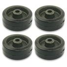 Kit Roda 312 Ferro c/ Borracha 150kg para Carrinhos (4 un)