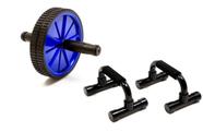 Kit Roda Abdominal + Apoio Fixo para Flexão - Odin Fit