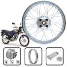 Kit roda traseira completo c/cubo e raios smartfox honda cg titan 125 cg125 today 125