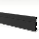 Kit Rodapé de PVC 10 Barras com Canaletas de 7CMX15MMX 10 Unidade - Preto