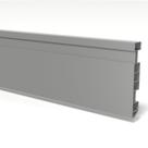 Kit Rodapé de Pvc 10 Barras Frisadas de 10 Unidade - Cinza Claro