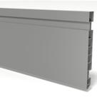 Kit Rodapé de Pvc 10 Barras Frisadas de 10 Unidade - Cinza Claro